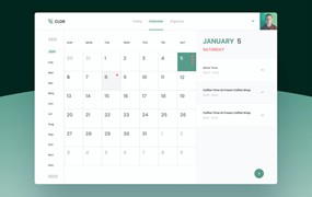 Web网站日期日历设计模板v3 Web Calendar Design