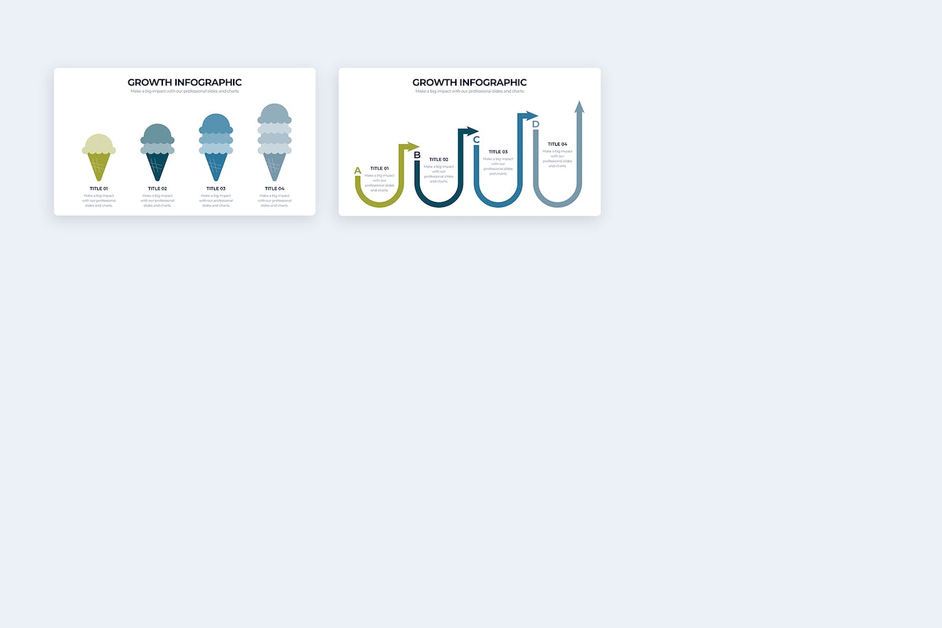 数据增长信息图表矢量模板 Business Growth Illustrator Infographics 幻灯图表 第4张