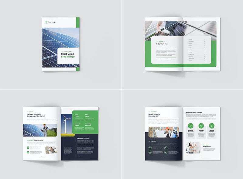 新能源企业画册InDesign设计模板 样机素材 第10张