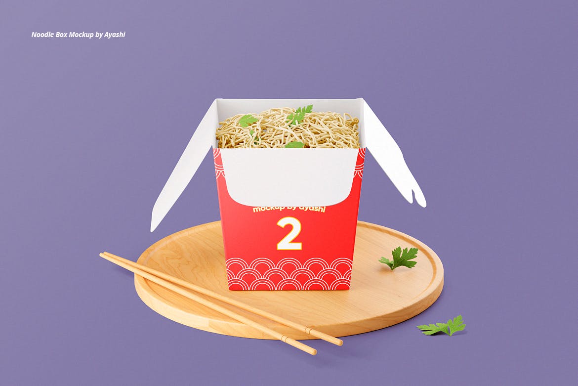 面条碗&面条纸盒样机 Noodle Box with Noodles Mockup 样机素材 第6张