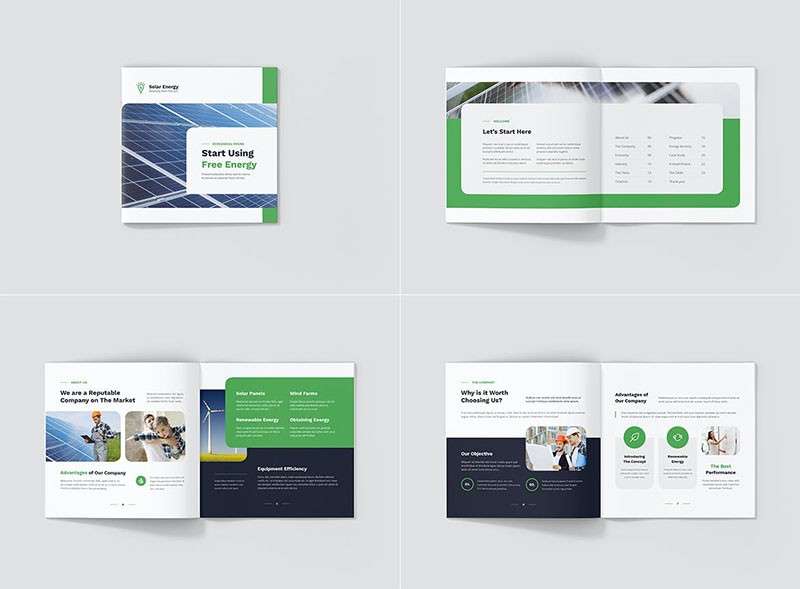 新能源企业画册InDesign设计模板 样机素材 第12张