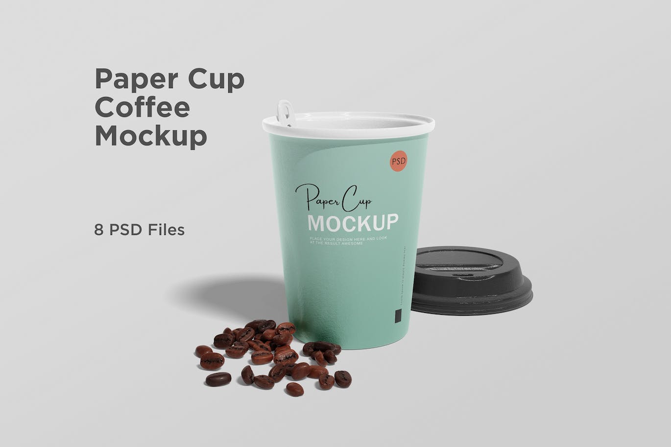 纸咖啡杯品牌设计样机 Paper coffee cup mockup 样机素材 第1张