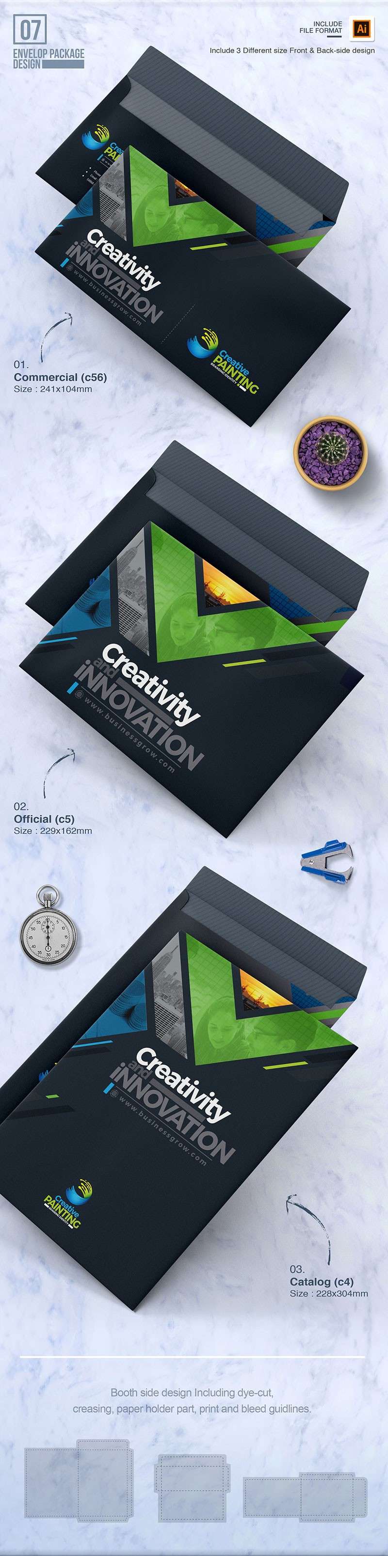 完整的商业品牌VI手册设计模板 样机素材 第4张