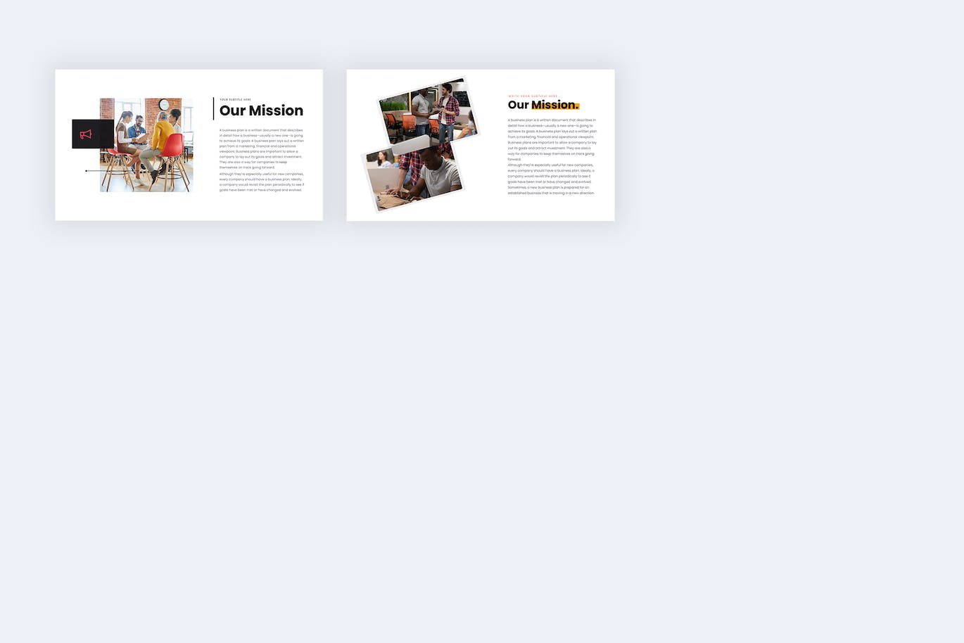 工作任务信息图表矢量模板 Business Mission Slides Illustrator Infographics 幻灯图表 第4张