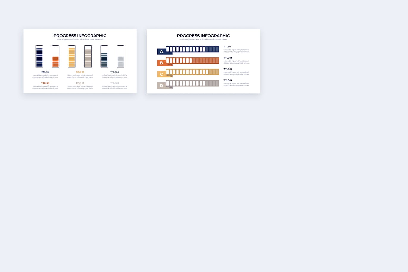 业务增长信息图表矢量模板 Business Progress Illustrator Infographics 幻灯图表 第4张