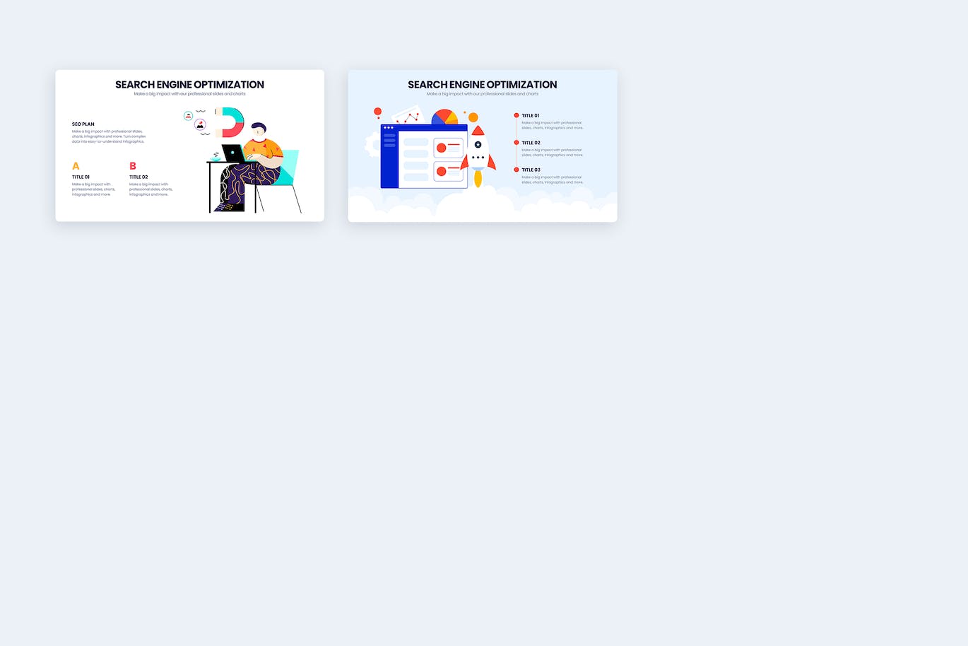 营销SEO信息图表矢量模板 Marketing SEO Illustrator Infographics 幻灯图表 第4张