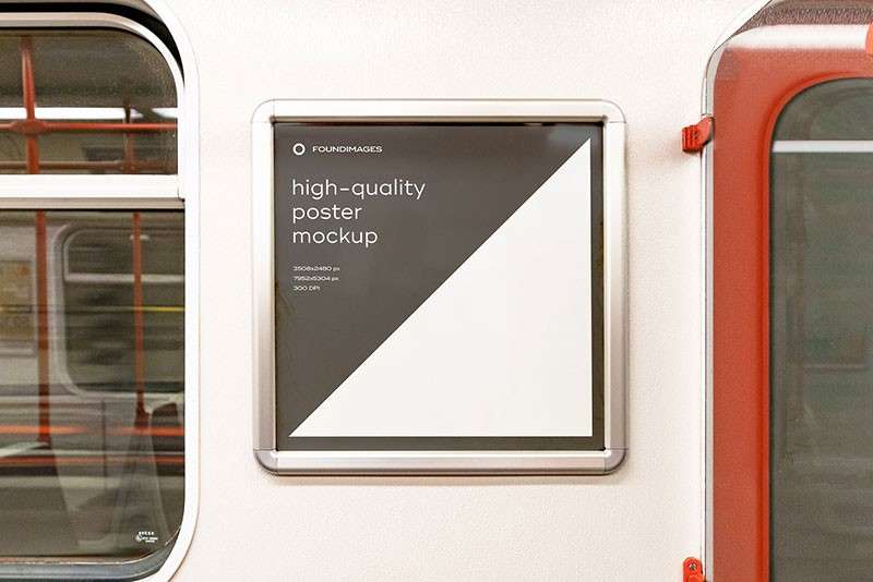 地铁站广告海报展示设计样机PSD模板 样机素材 第10张