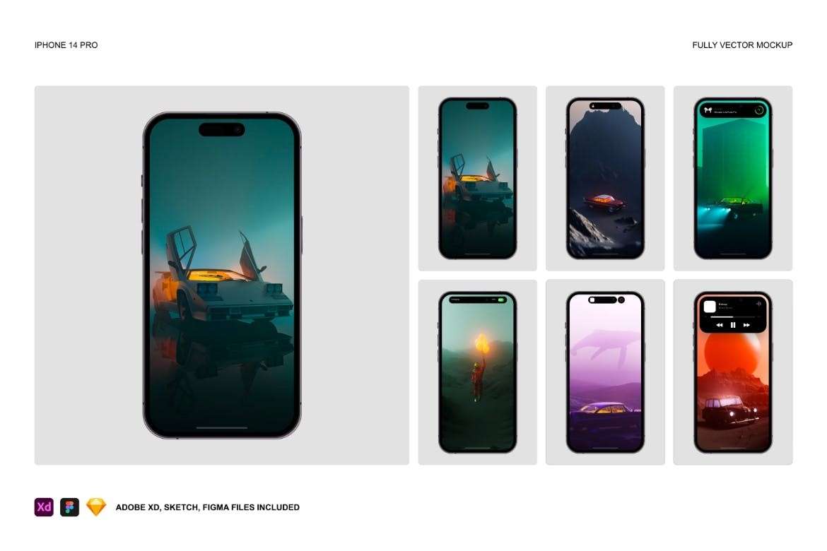 iPhone 14 Pro 灵动岛设计展示样机模板 样机素材 第3张