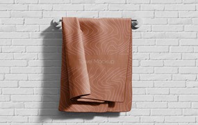 洗浴毛巾面料图案设计样机 Towel Mockup