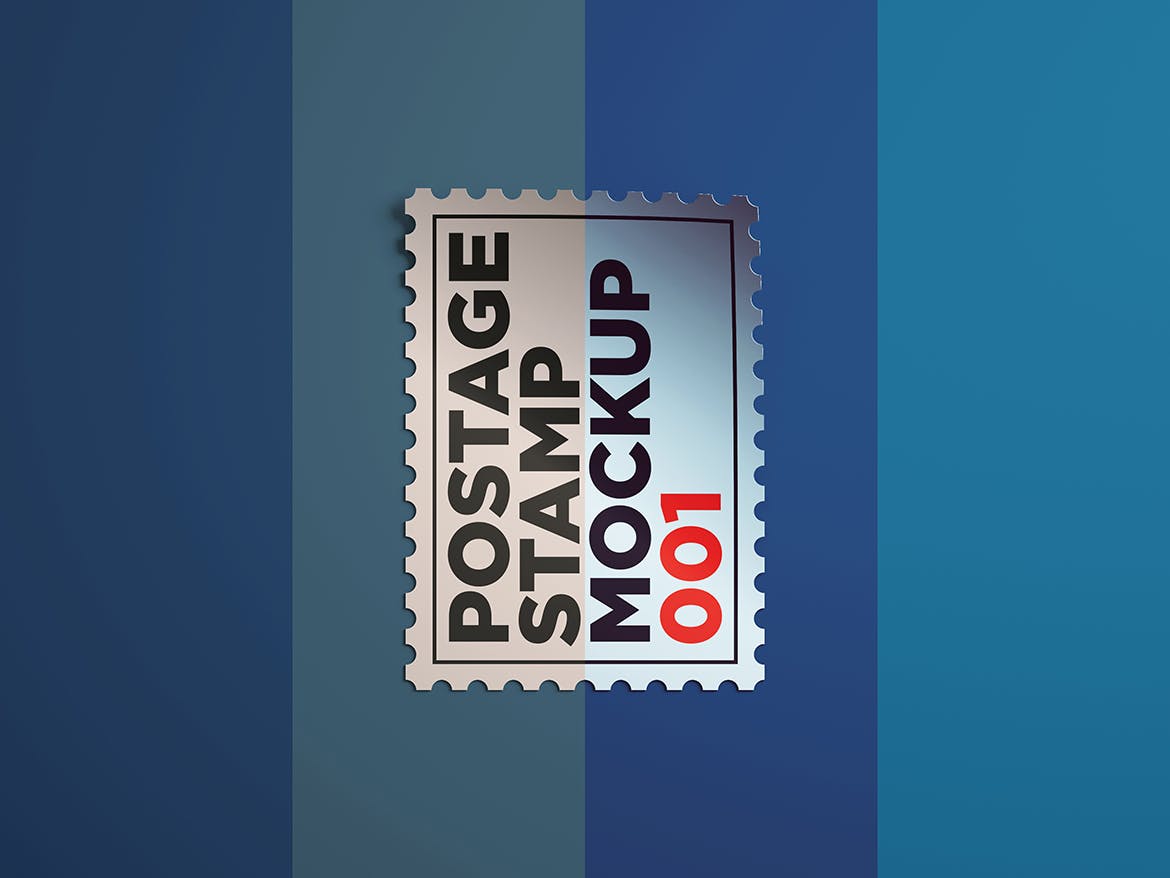 锯齿邮票图案Logo设计样机v1 Postage Stamp Mockup 001 样机素材 第3张