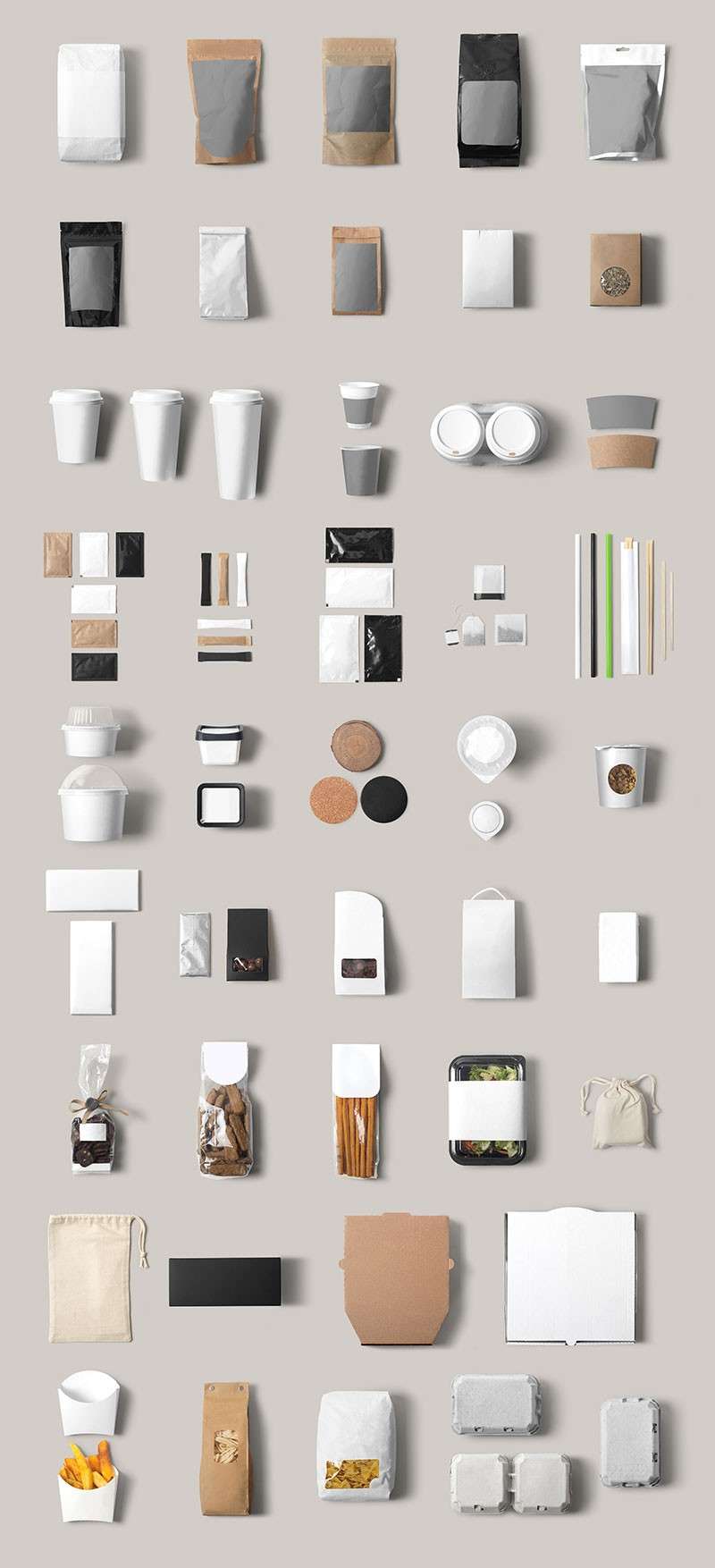 咖啡奶茶店品牌设计展示样机PSD模板 样机素材 第4张