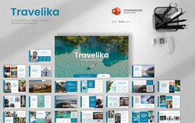 旅游运营商和旅行PPT模板下载 Travelika – Tour and Travel PowerPoint Template