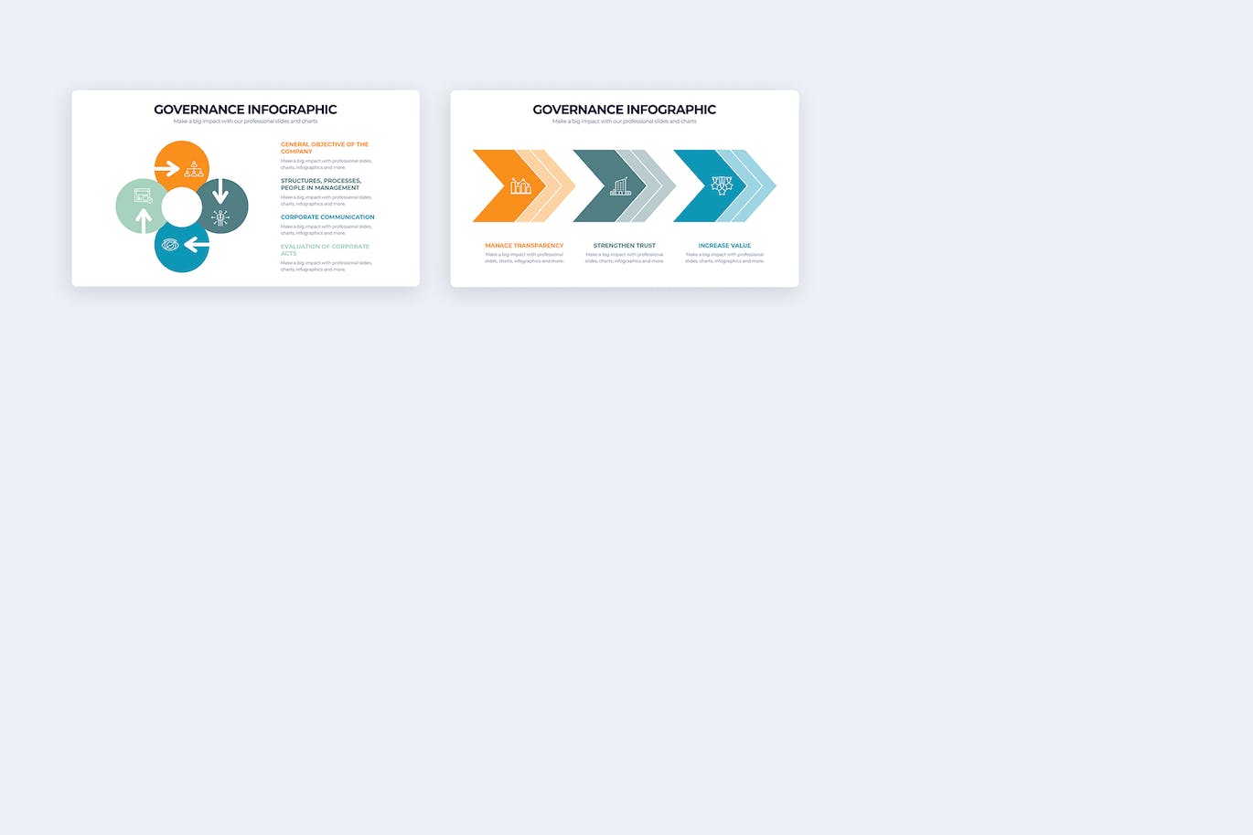 商业管理信息图表矢量模板 Business Governance Illustrator Infographics 幻灯图表 第3张