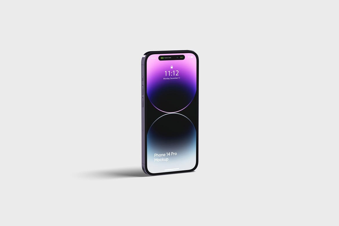 紫色iPhone 14 Pro苹果手机样机 Phone 14 Pro Mockup 样机素材 第7张