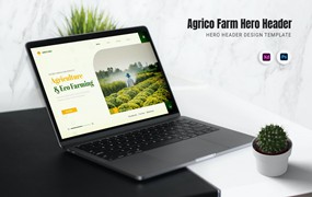 农场农业网站巨无霸Header设计模板 Agrico Farm Hero Header
