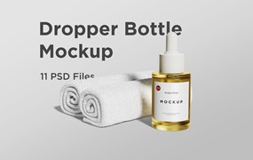 滴管瓶品牌包装设计样机 Dropper bottle mockup