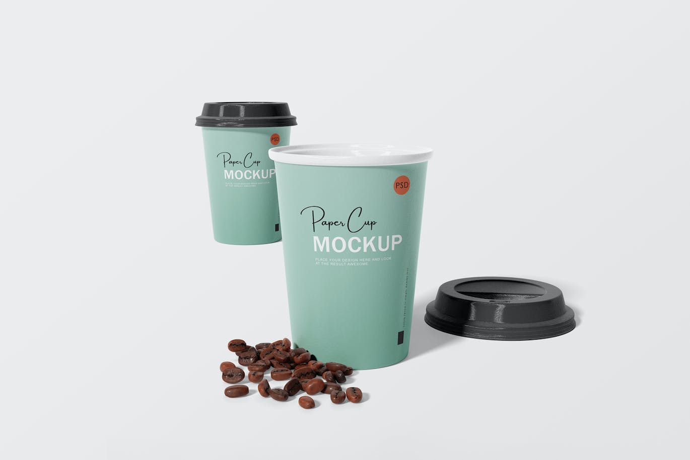 纸咖啡杯品牌设计样机 Paper coffee cup mockup 样机素材 第9张