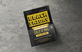 黑色星期五促销传单模板 Black Friday Flyer Template