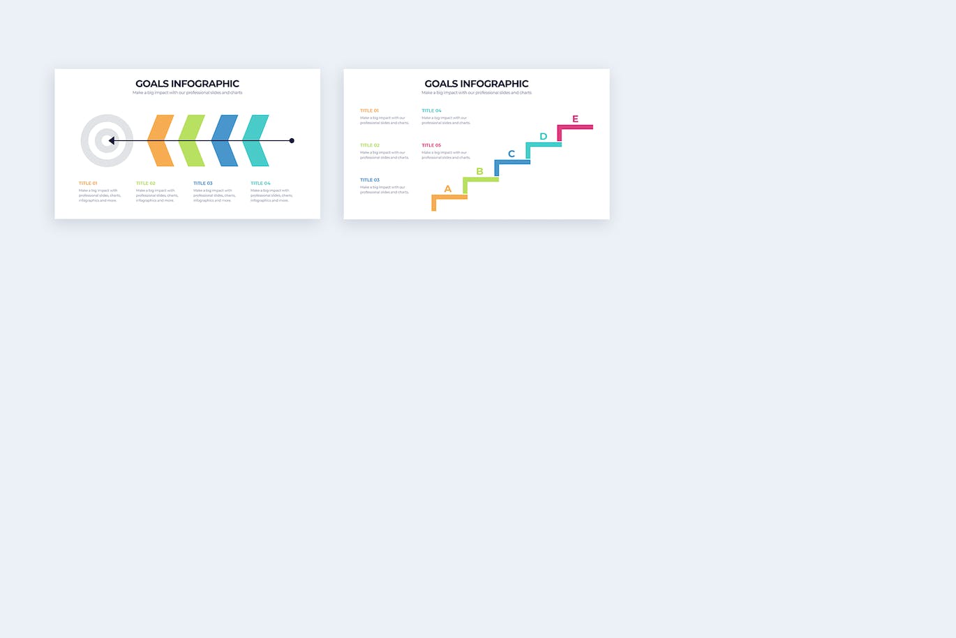 业务目标信息图表矢量模板 Business Goals Illustrator Infographics 幻灯图表 第4张