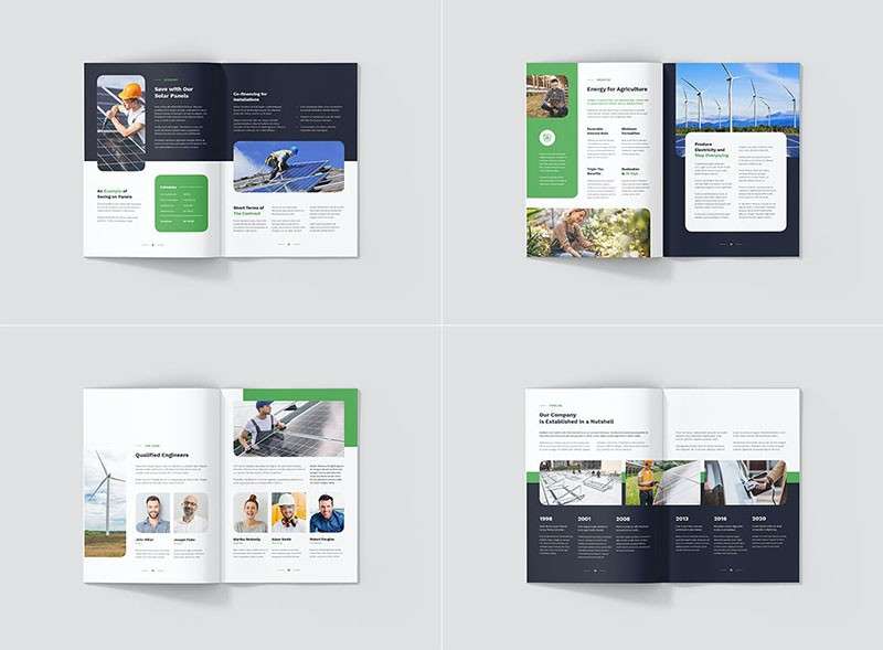 新能源企业画册InDesign设计模板 样机素材 第6张