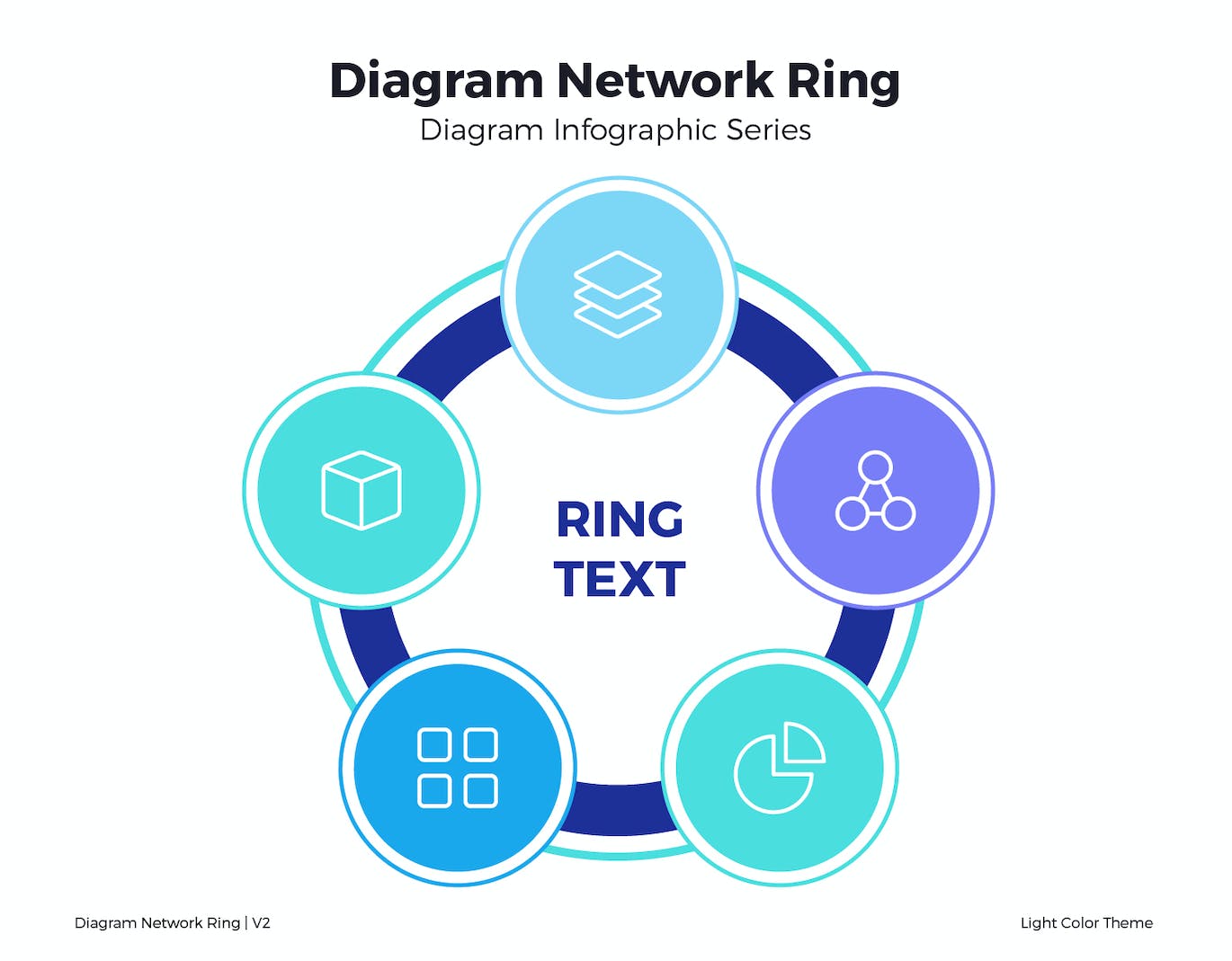 圆形圆环图表矢量素材v2 Diagram Network Ring V2 幻灯图表 第2张
