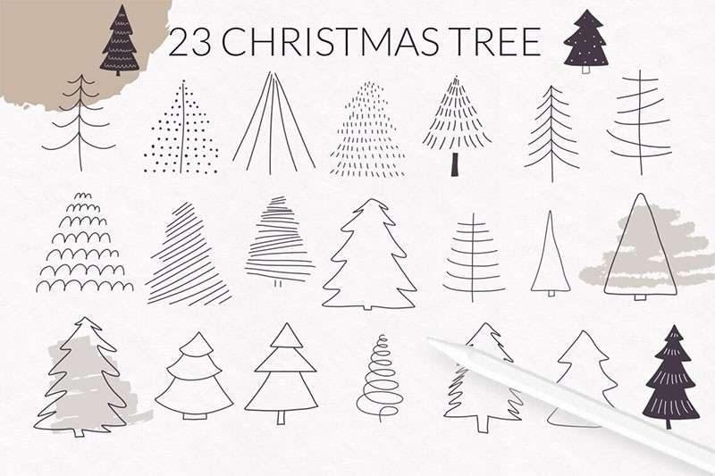 Procreate圣诞树笔刷套装 笔刷资源 第3张