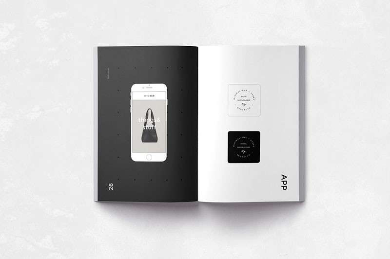 黑白色系品牌手册设计模板，INDD源文件 样机素材 第3张