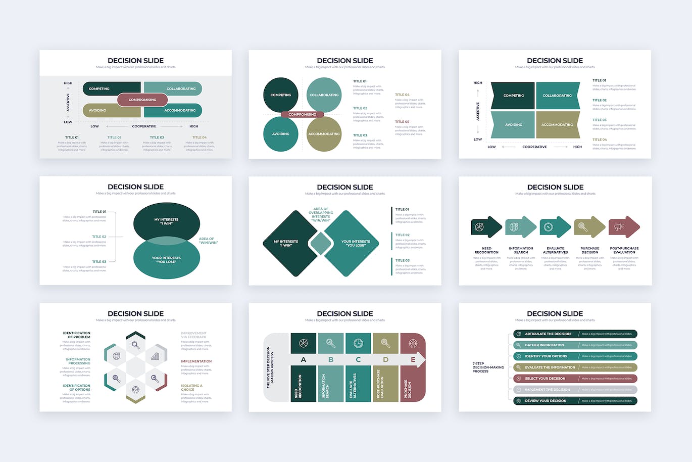 项目决策信息图表矢量模板 Business Decision Illustrator Infographics 幻灯图表 第3张