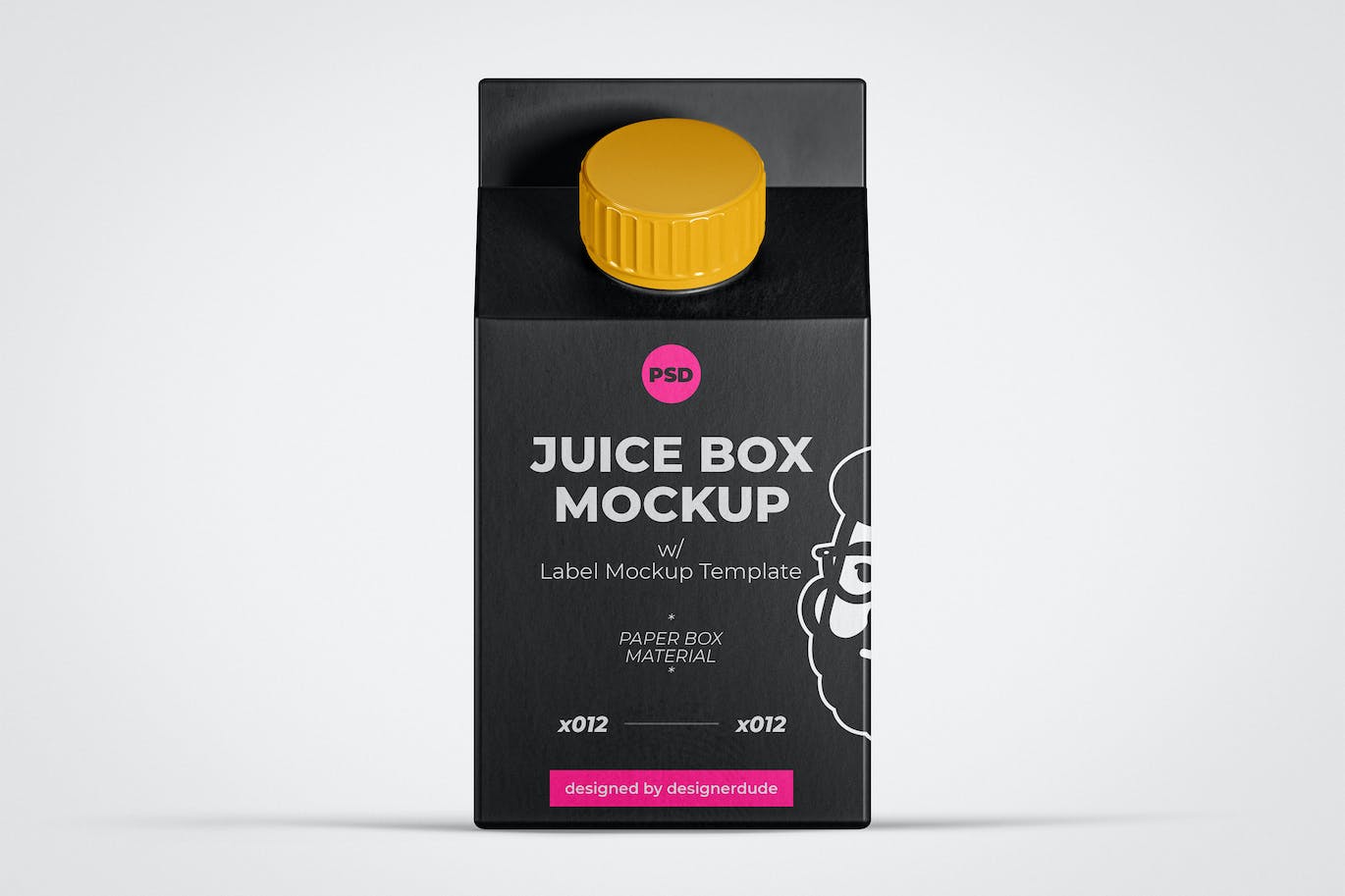 果汁盒外观包装设计样机模板 Juice Box Mockup Template 样机素材 第1张