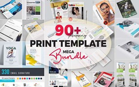 90+通用画册名片传单印刷设计模板