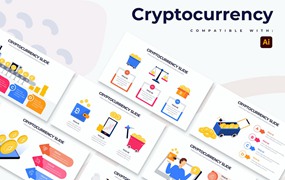 加密货币信息图表矢量模板 Business Cryptocurrency Illustrator Infographics