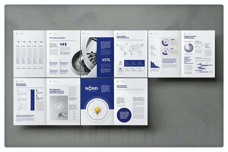 企业年报手册InDesign设计模板 样机素材 第4张