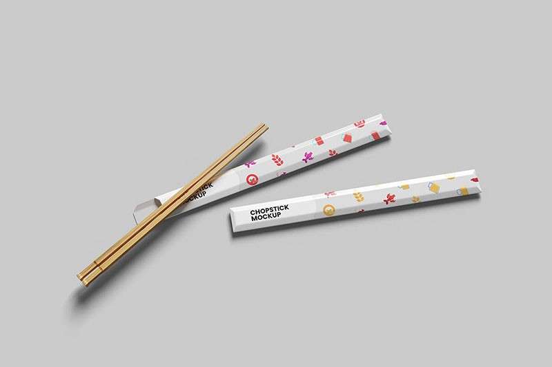 筷子包装设计展示样机PSD 样机素材 第3张