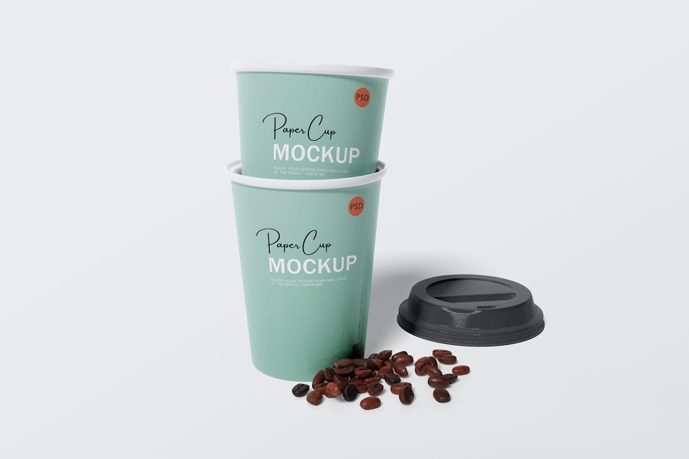 纸咖啡杯品牌设计样机 Paper coffee cup mockup 样机素材 第7张