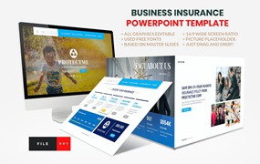 保险业务顾问Powerpoint幻灯片模板 Insurance – Business Consultant PowerPoint Templat