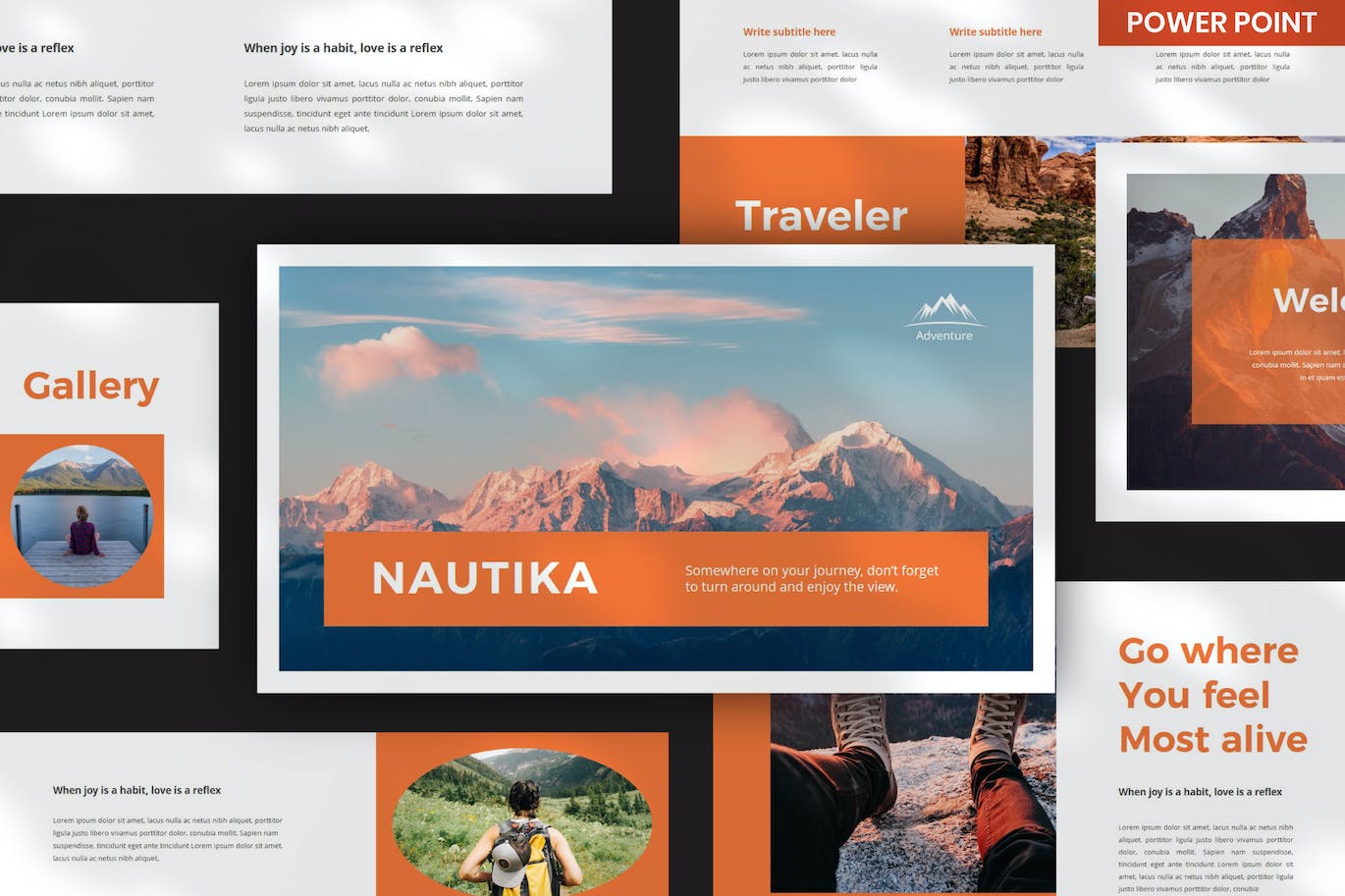 探险旅行Powerpoint模板下载 Nautika Adventure PowerPoint 幻灯图表 第1张