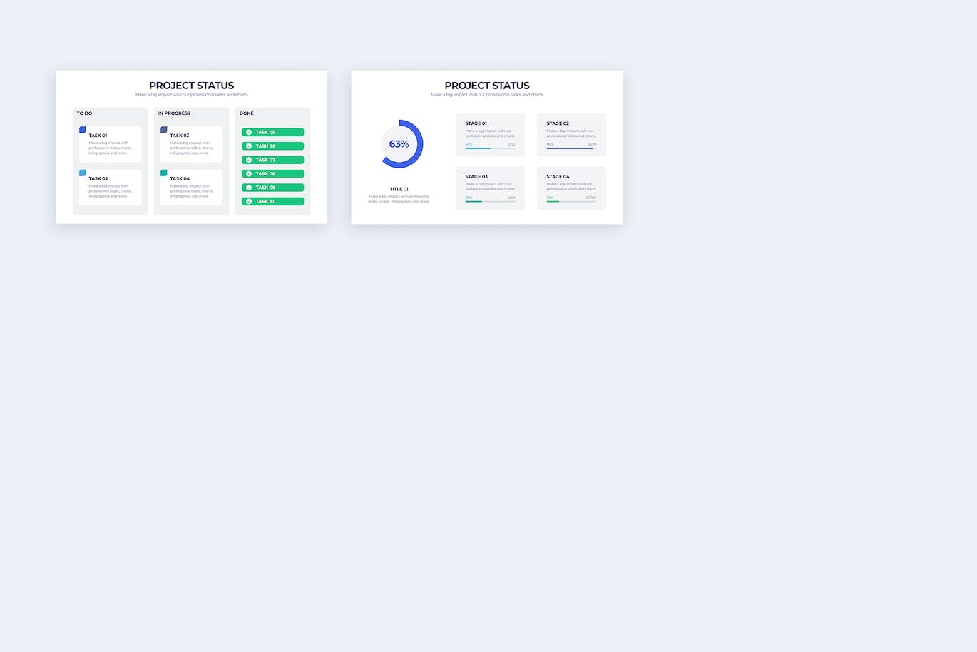 项目状态信息图表矢量模板 Business Project Status Illustrator Infographics 幻灯图表 第4张