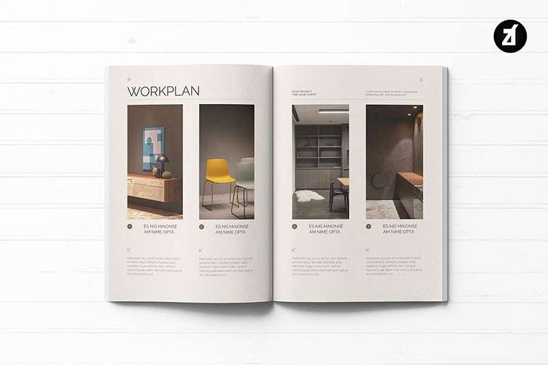 北欧现代家具宣传画册InDesign设计模板 样机素材 第2张