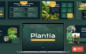园林绿化和园艺PPT模板下载 Plantia – Landscaping Powerpoint Template