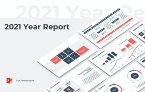 年度综合报告PPT幻灯片模板下载 2021 Year Report PowerPoint