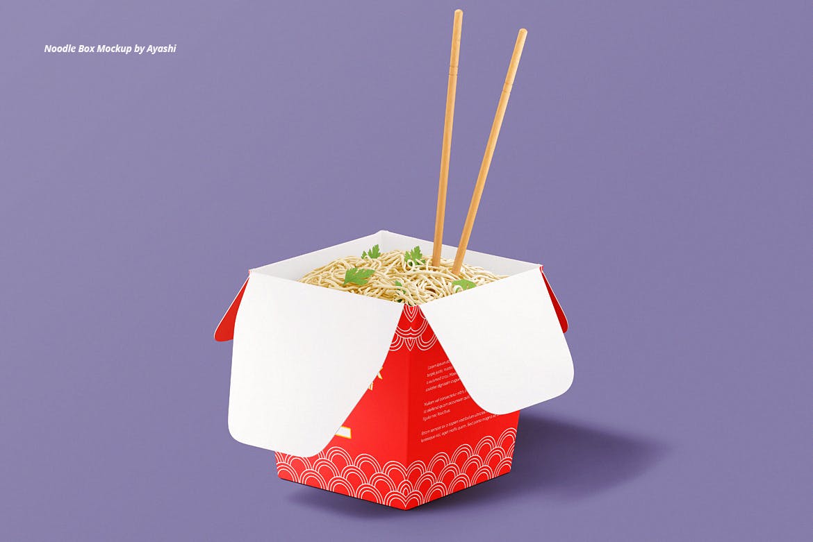 面条碗&面条纸盒样机 Noodle Box with Noodles Mockup 样机素材 第7张