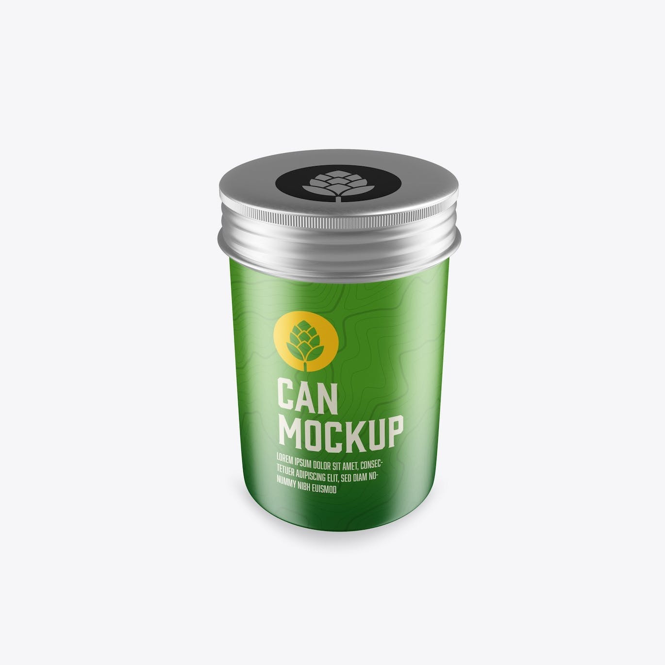 拧盖锡罐包装设计样机 Set Colored Tin Mockup 样机素材 第3张