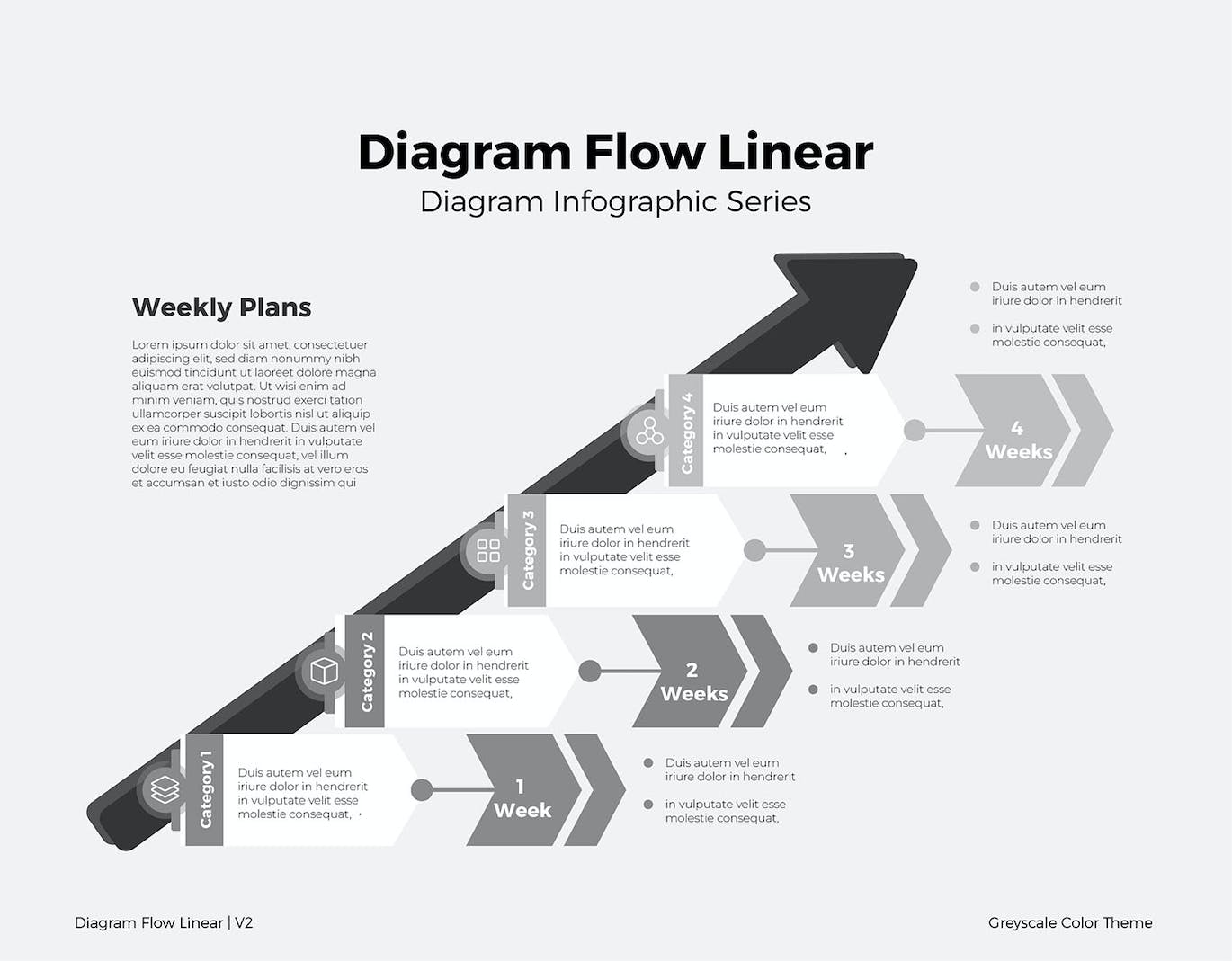 线条流程图表矢量素材v2 Diagram Flow Linear V2 图片素材 第2张