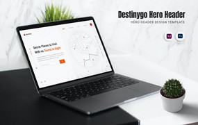 设计师网站巨无霸Header设计模板 Destinygo Hero Header