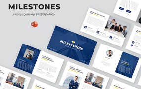 员工技能培训PPT演示幻灯片模板 Milestones – Business Multipurpose PowerPoint