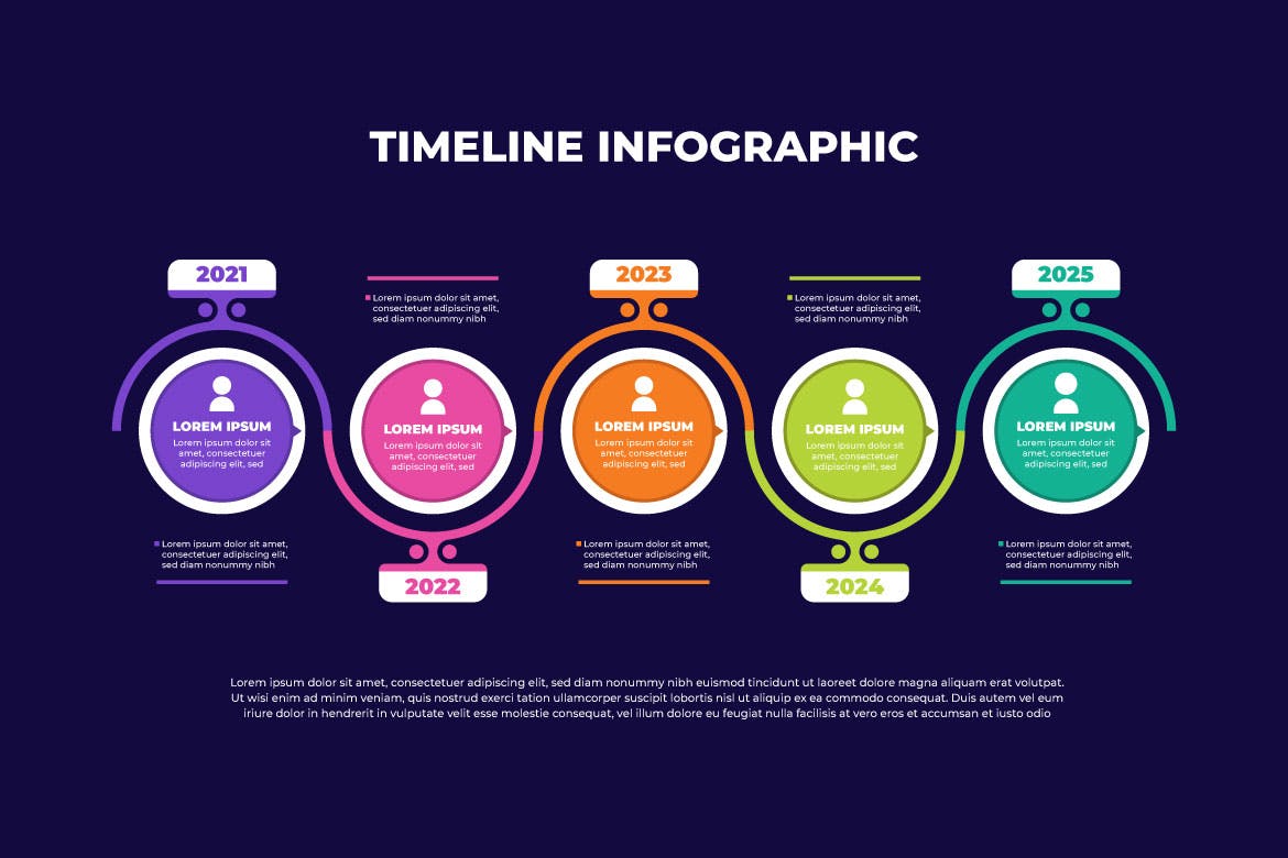 现代年份时间线信息图表里程碑模板 Modern Year Timeline Infographic Milestone APP UI 第1张