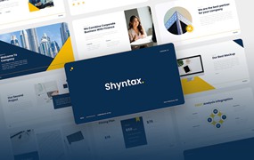 代理业务流程规划Powerpoint幻灯片模板 Shyntax – Business Agency PowerPoint Template