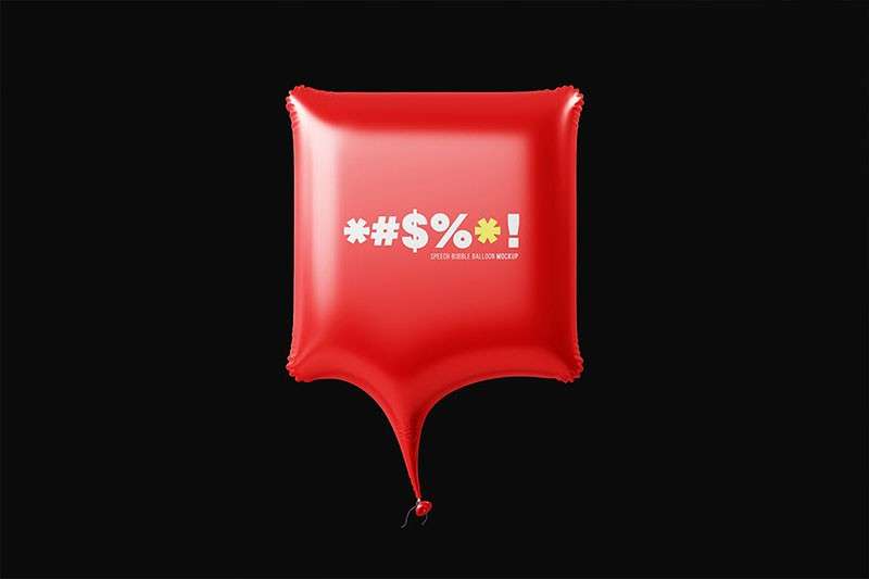 气泡气球设计展示样机PSD模板 样机素材 第4张