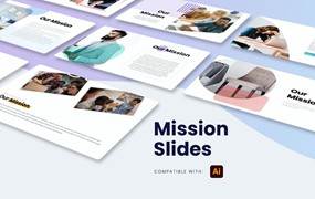 工作任务信息图表矢量模板 Business Mission Slides Illustrator Infographics