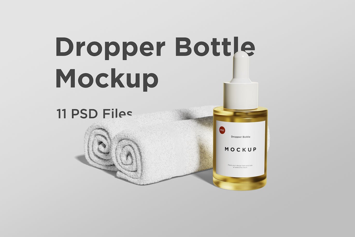 滴管瓶品牌包装设计样机 Dropper bottle mockup 样机素材 第1张